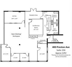 400 Preston Ave, Charlottesville, VA à louer Plan d’étage– Image 1 sur 1