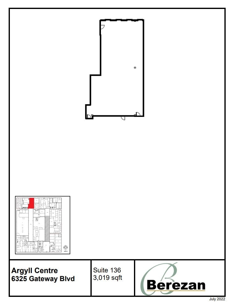6325 Gateway Blvd NW, Edmonton, AB à louer Plan d’étage– Image 1 sur 1