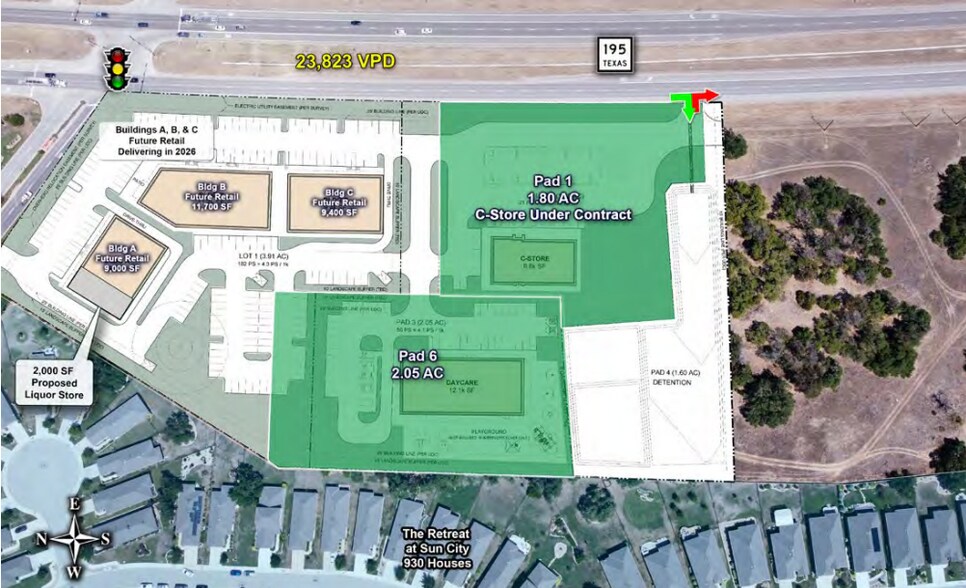 TX-195 & Sun City Blvd, Georgetown, TX à vendre - Photo de l’immeuble – Image 3 sur 9
