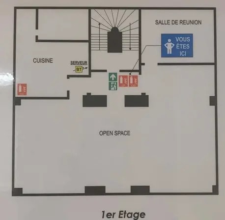Bureau dans Paris à louer - Plan d’étage – Image 2 sur 4