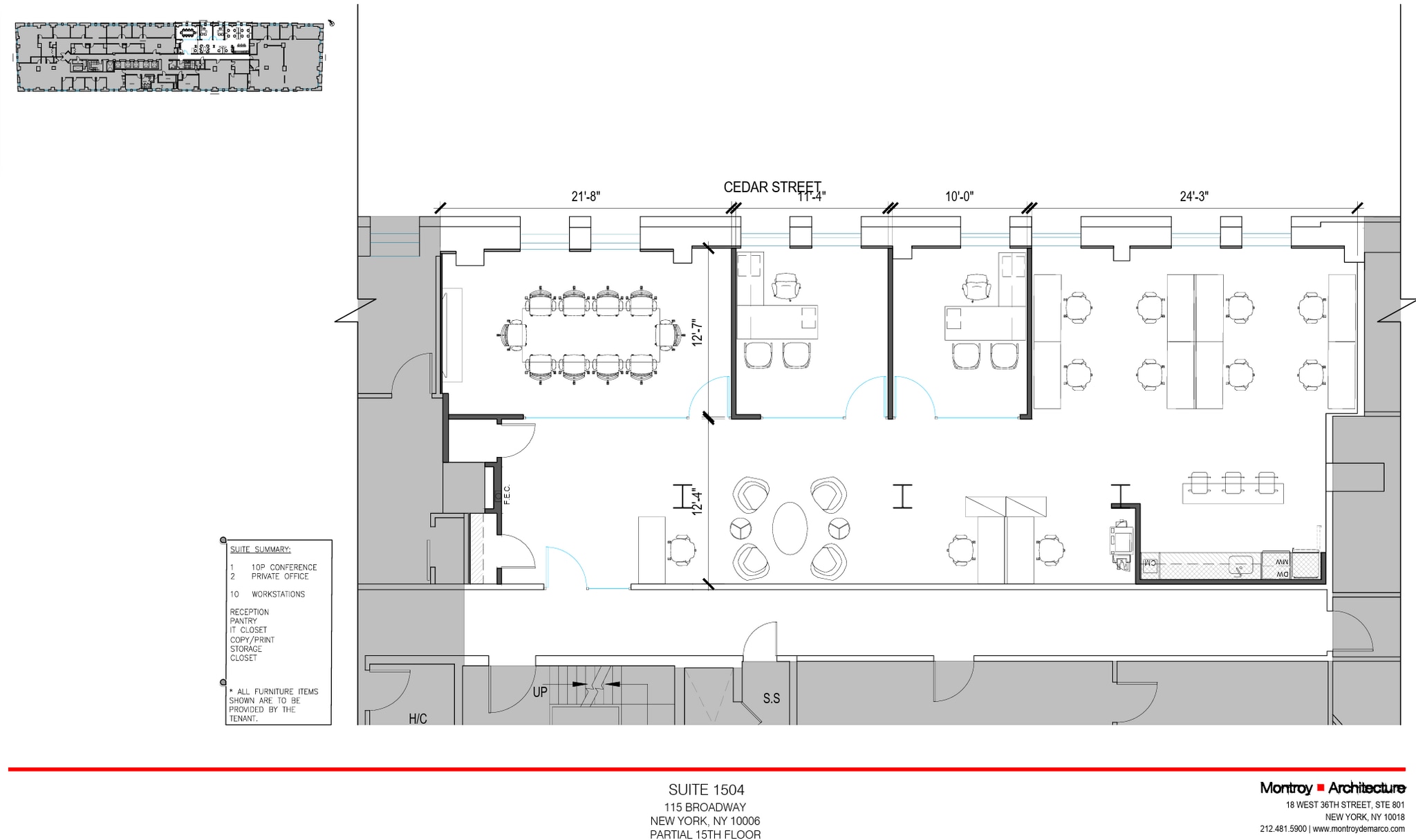 111 Broadway, New York, NY à louer Plan d’étage– Image 1 sur 1
