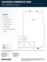 2262-2280 Commerce Pl, Hayward, CA à louer Plan d’étage– Image 1 sur 1