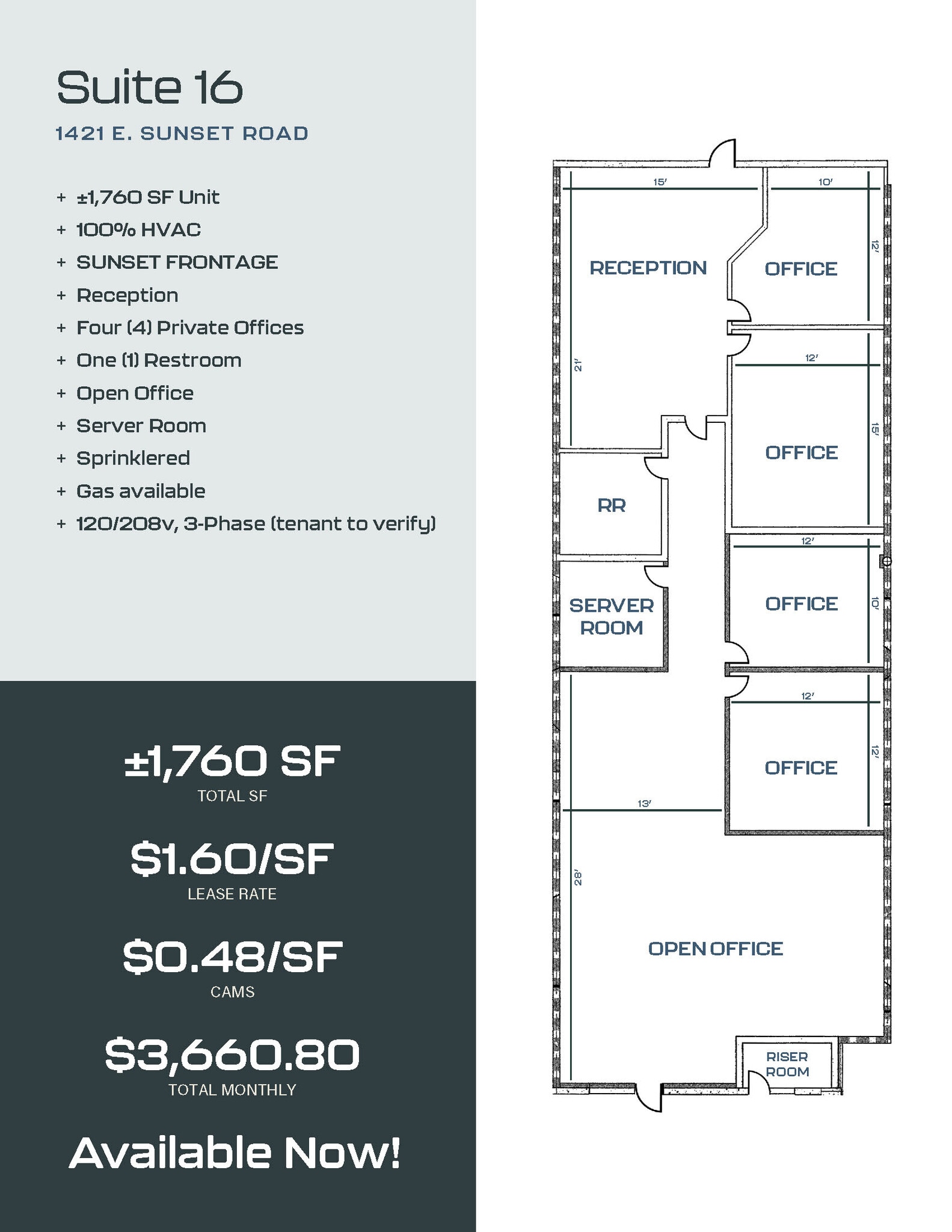 1525 E Sunset Rd, Las Vegas, NV à louer Plan d’étage– Image 1 sur 1