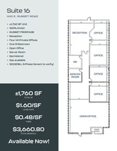 1525 E Sunset Rd, Las Vegas, NV à louer Plan d’étage– Image 1 sur 1