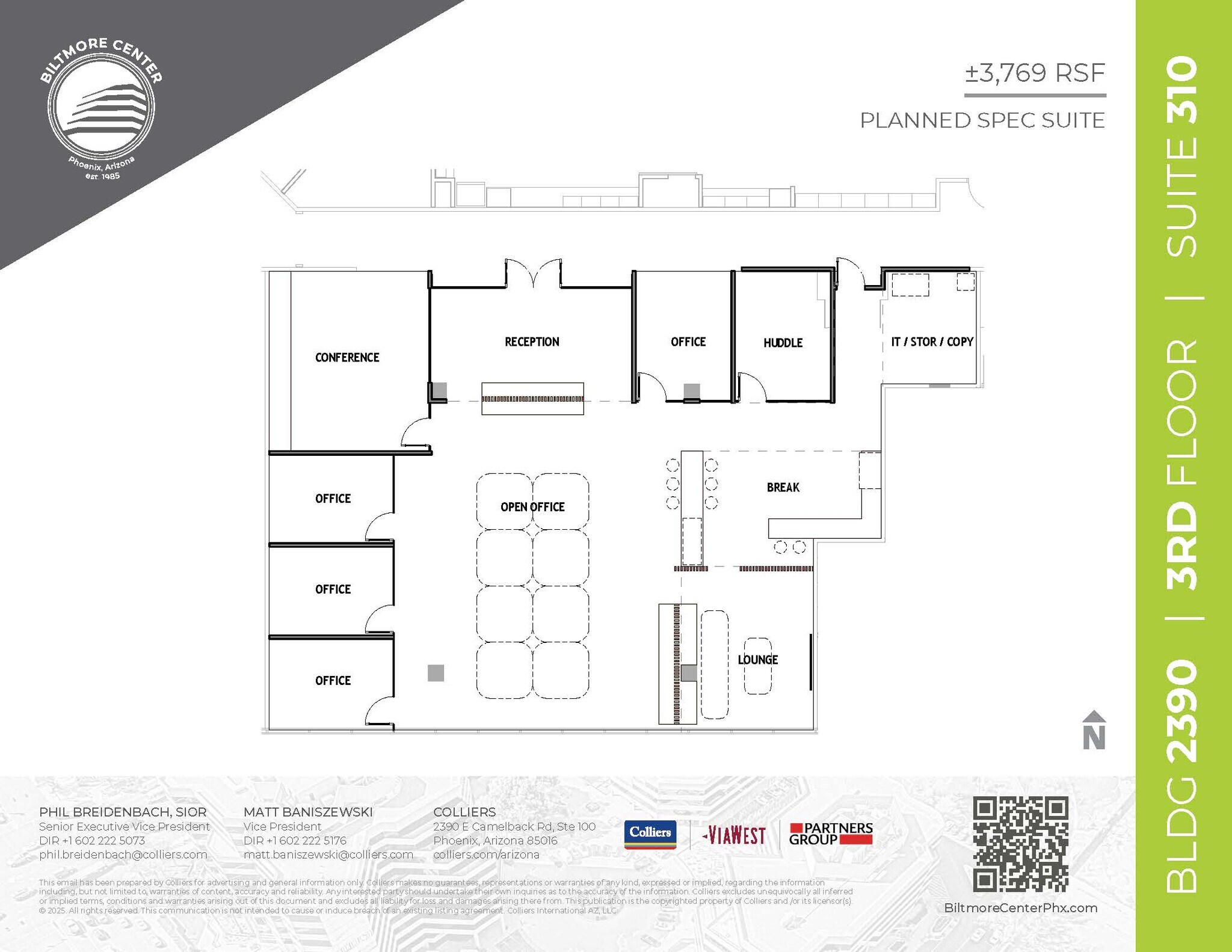 2398 E Camelback Rd, Phoenix, AZ à louer Plan d’étage– Image 1 sur 2