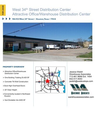 Plus de détails pour 904-932 W 34th St, Houston, TX - Industriel/Logistique à louer