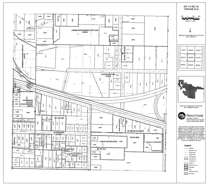 412 23rd St, Puyallup, WA à vendre - Plan cadastral – Image 2 sur 2