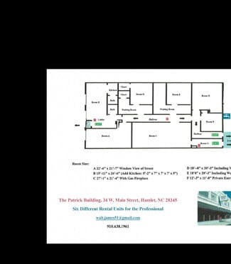 Plus de détails pour 34 W Main St, Hamlet, NC - Bureau à louer