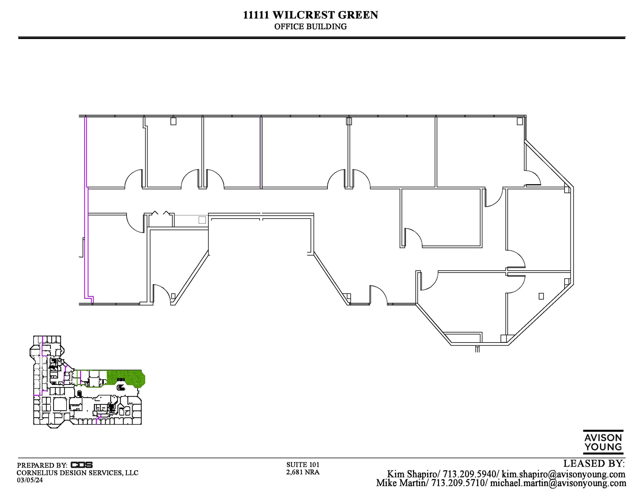 11111 Wilcrest Green Dr, Houston, TX à louer Plan d’étage– Image 1 sur 1