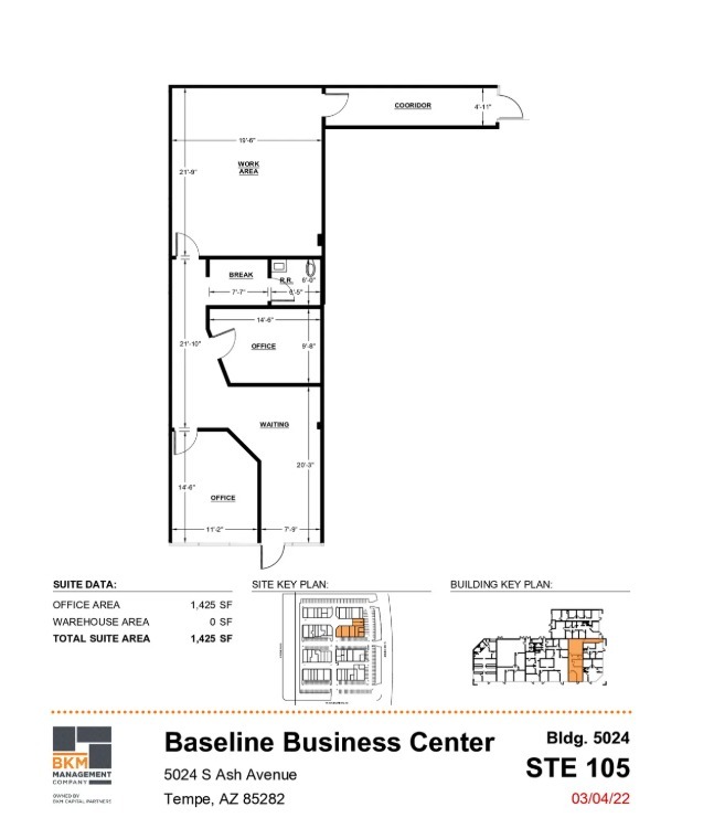 5024 S Ash Ave, Tempe, AZ à louer Plan d’étage– Image 1 sur 1