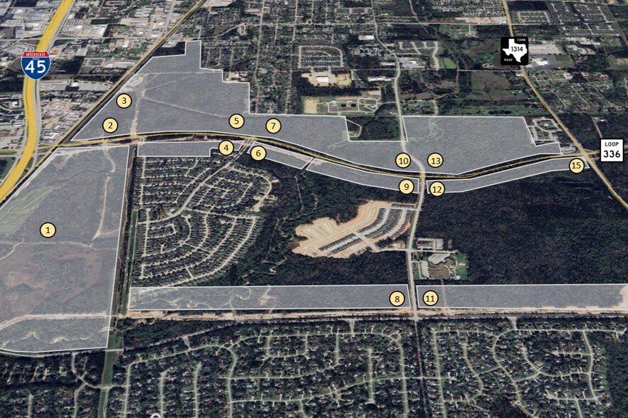 SWC Stewarts Dr & S. Loop 336, Conroe, TX à vendre - Aérien – Image 1 sur 1