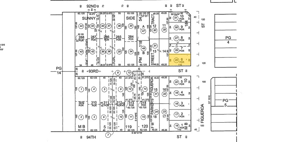 9225 S Figueroa St, Los Angeles, CA à louer - Plan cadastral – Image 1 sur 1