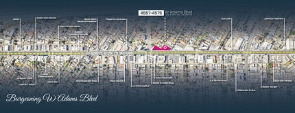 4557-4575 W Adams Blvd, Los Angeles, CA - VUE AÉRIENNE  vue de carte - Image1