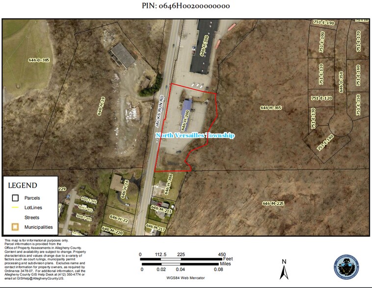 1199 Jacks Run Rd, North Versailles, PA à vendre - Plan cadastral – Image 3 sur 3