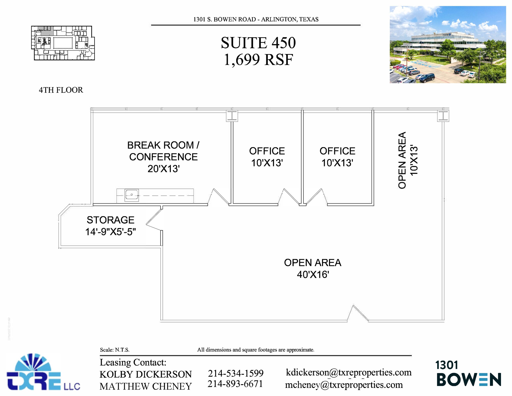 1301 S Bowen Rd, Arlington, TX à louer Plan d’étage– Image 1 sur 1