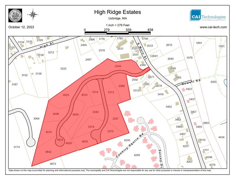 24 AHR Rd, Uxbridge, MA à vendre - Plan cadastral – Image 1 sur 2