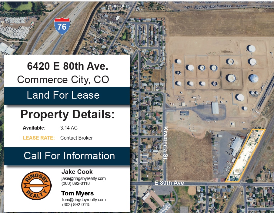 6420 E 80th Ave - LAND, Commerce City, CO à louer Photo principale– Image 1 sur 2