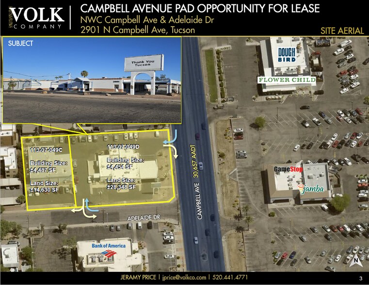 2901 N Campbell Ave, Tucson, AZ à louer - Aérien – Image 3 sur 10