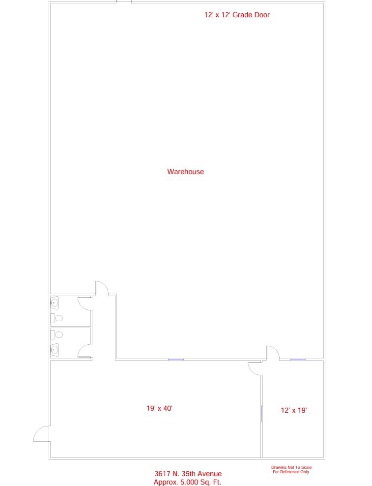 3617-3621 N 35th Ave, Phoenix, AZ à louer Plan d’étage– Image 1 sur 1