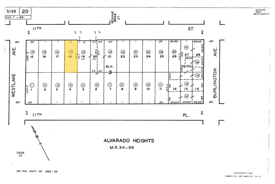 1850 W 11th St, Los Angeles, CA à vendre - Plan cadastral – Image 2 sur 2
