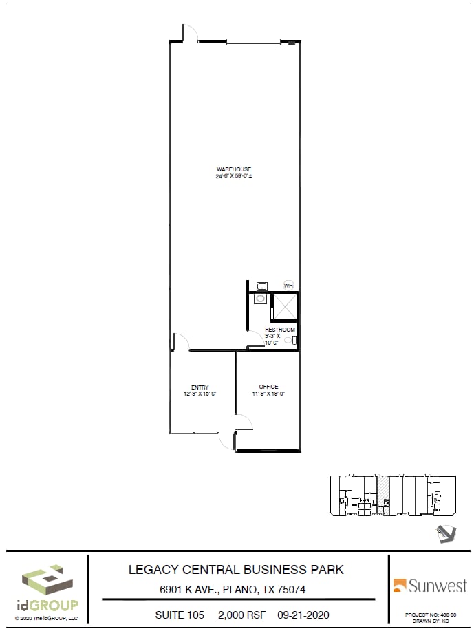 6901 K Ave, Plano, TX à louer Plan d’étage– Image 1 sur 1