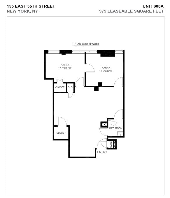 155 E 55th St, New York, NY à louer Plan d’étage– Image 1 sur 1