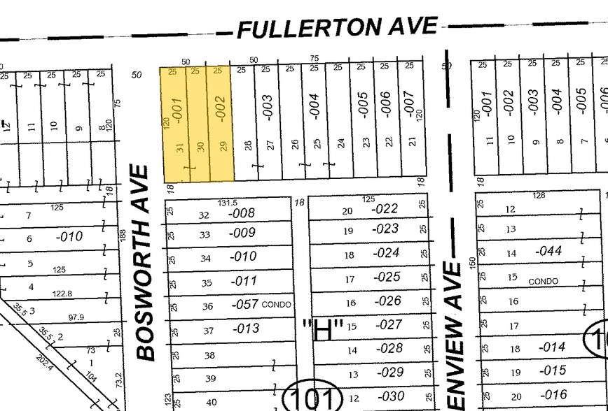 1525 W Fullerton Ave, Chicago, IL à louer - Plan cadastral – Image 2 sur 3