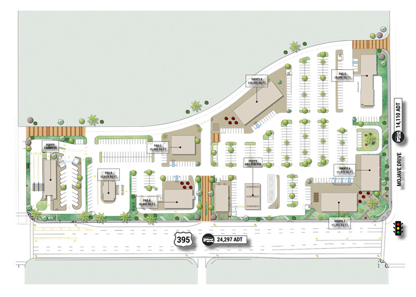 Mojave Dr, Adelanto, CA à louer - Plan de site – Image 2 sur 6