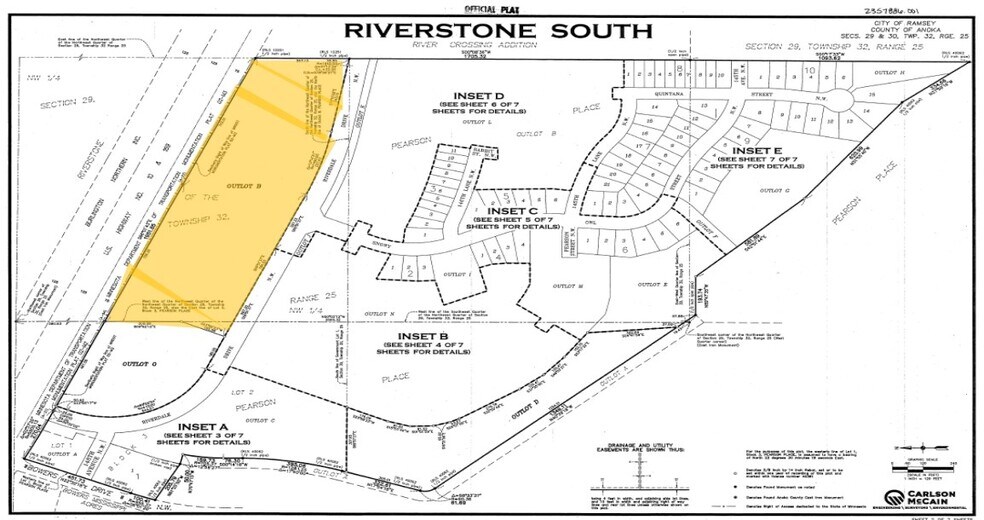 Donna Farms at Hwy 10 and Riverdale Drive, Ramsey, MN à vendre - Plan cadastral – Image 3 sur 4