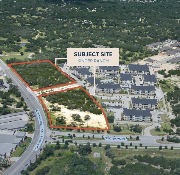 E Borgfeld Dr & Kinder Pkwy, San Antonio, TX à vendre - Aérien – Image 2 sur 5