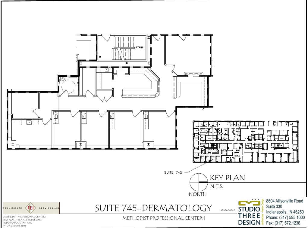 1801 N Senate Blvd, Indianapolis, IN à louer Plan d’étage– Image 1 sur 1