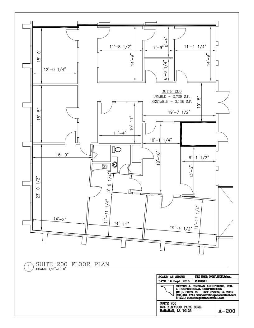 824 Elmwood Park Blvd, New Orleans, LA à louer Plan d’étage– Image 1 sur 1