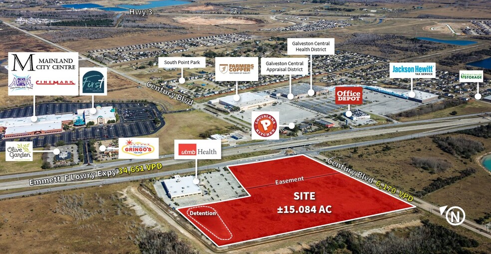 SWC of Emmett F Lowry & Century Blvd, Texas City, TX à louer - Photo de l’immeuble – Image 3 sur 4
