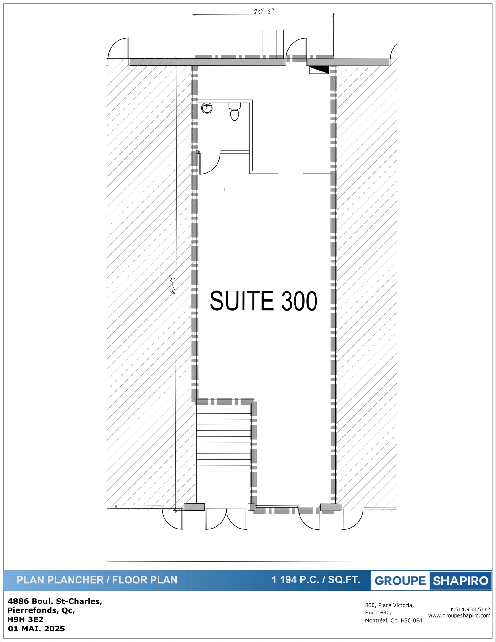 4886 Boul Saint-Charles, Montréal, QC à louer Plan de site– Image 1 sur 1