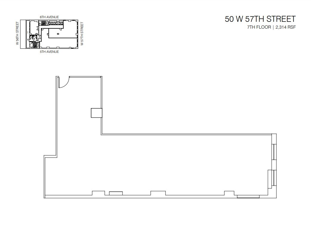 50 W 57th St, New York, NY à louer Plan d’étage– Image 1 sur 2