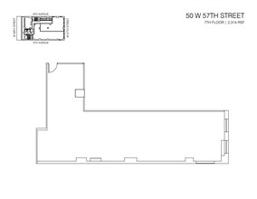 50 W 57th St, New York, NY à louer Plan d’étage– Image 1 sur 2