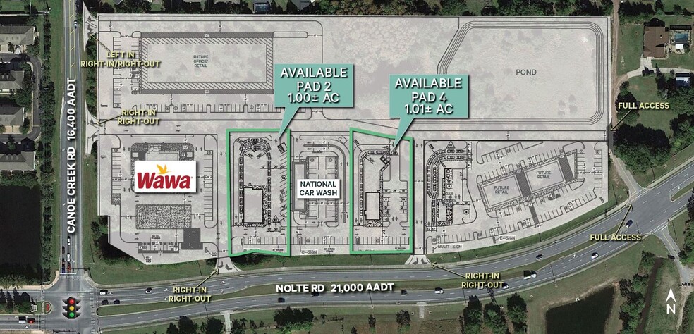 NEC of Nolte Rd & Canoe Creek Rd, Saint Cloud, FL à louer - Plan de site – Image 2 sur 2