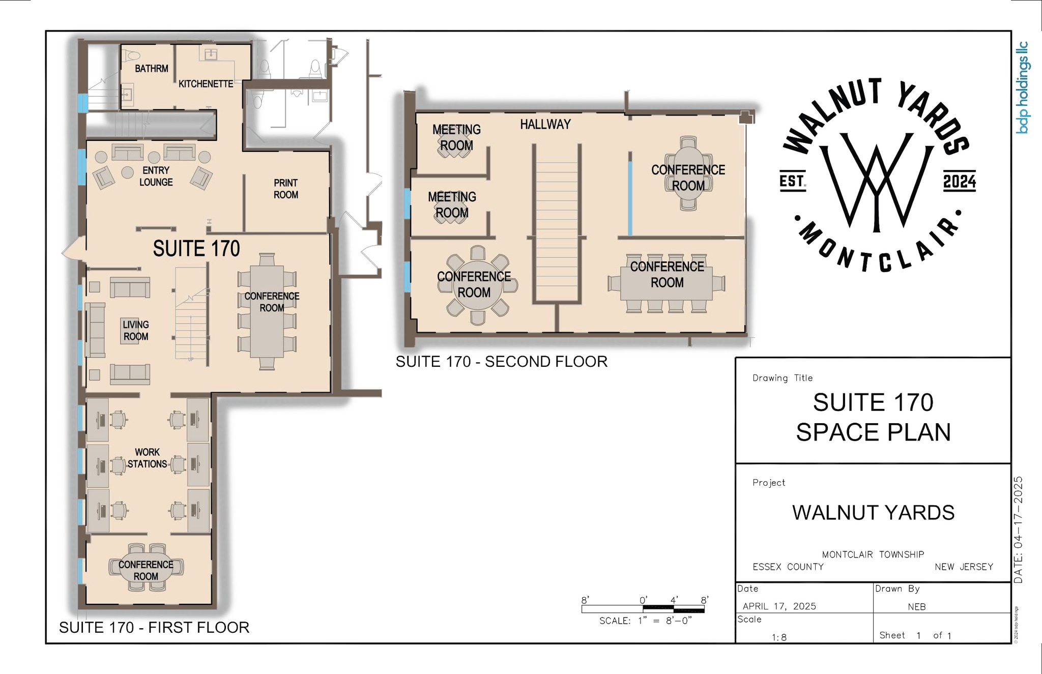 7 Oak Pl, Montclair, NJ à louer Plan d’étage– Image 1 sur 1