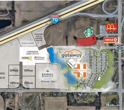 N Gateway Shoppes, Greenfield, IN - Vue aérienne  vue de carte - Image1