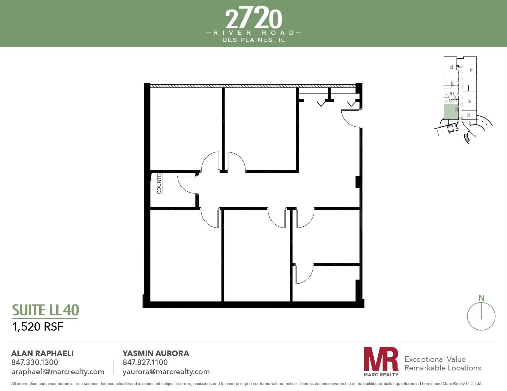 2720 S River Rd, Des Plaines, IL à louer Plan d’étage– Image 1 sur 1