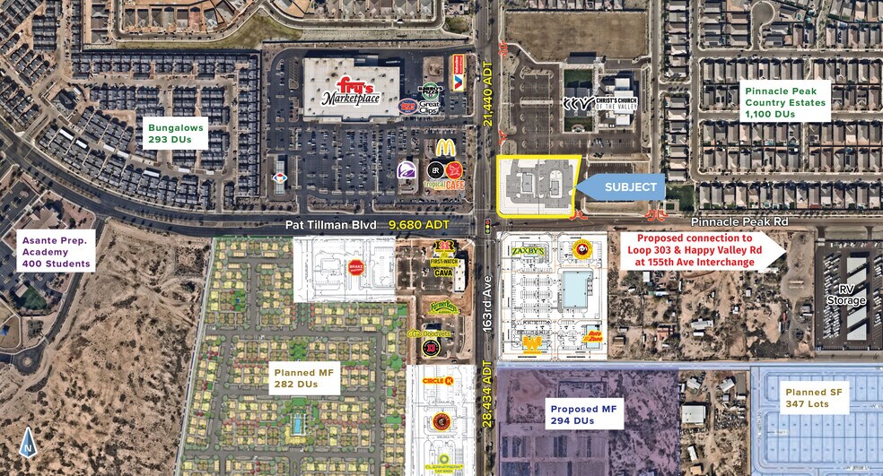 E/NEC 163rd Ave & Pinnacle Peak Rd ave, Surprise, AZ à louer - Photo principale – Image 1 sur 4