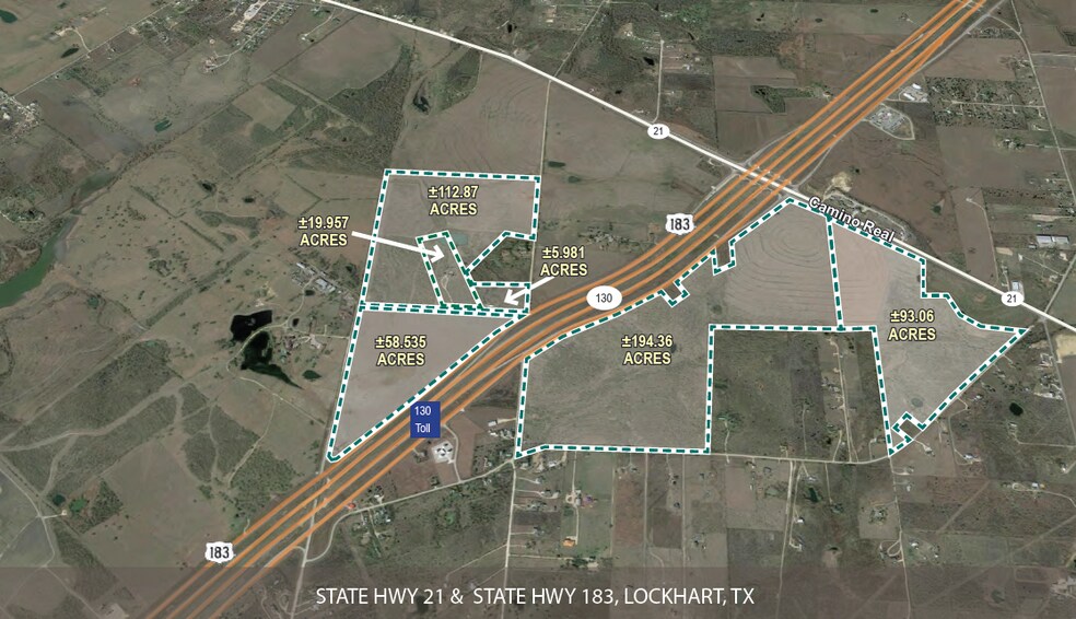SH 21 & SH 183, Lockhart, TX à vendre - Photo principale – Image 1 sur 1
