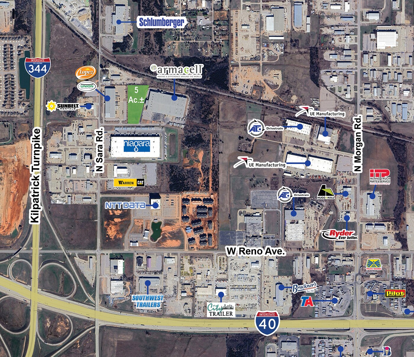 W RENO AVE. & N SARA Rd, Oklahoma City, OK à vendre Aérien– Image 1 sur 3