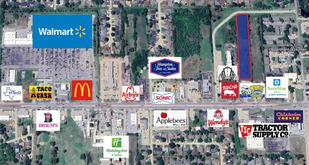 3.84/Ac, Duncan, OK à vendre - Aérien – Image 2 sur 3