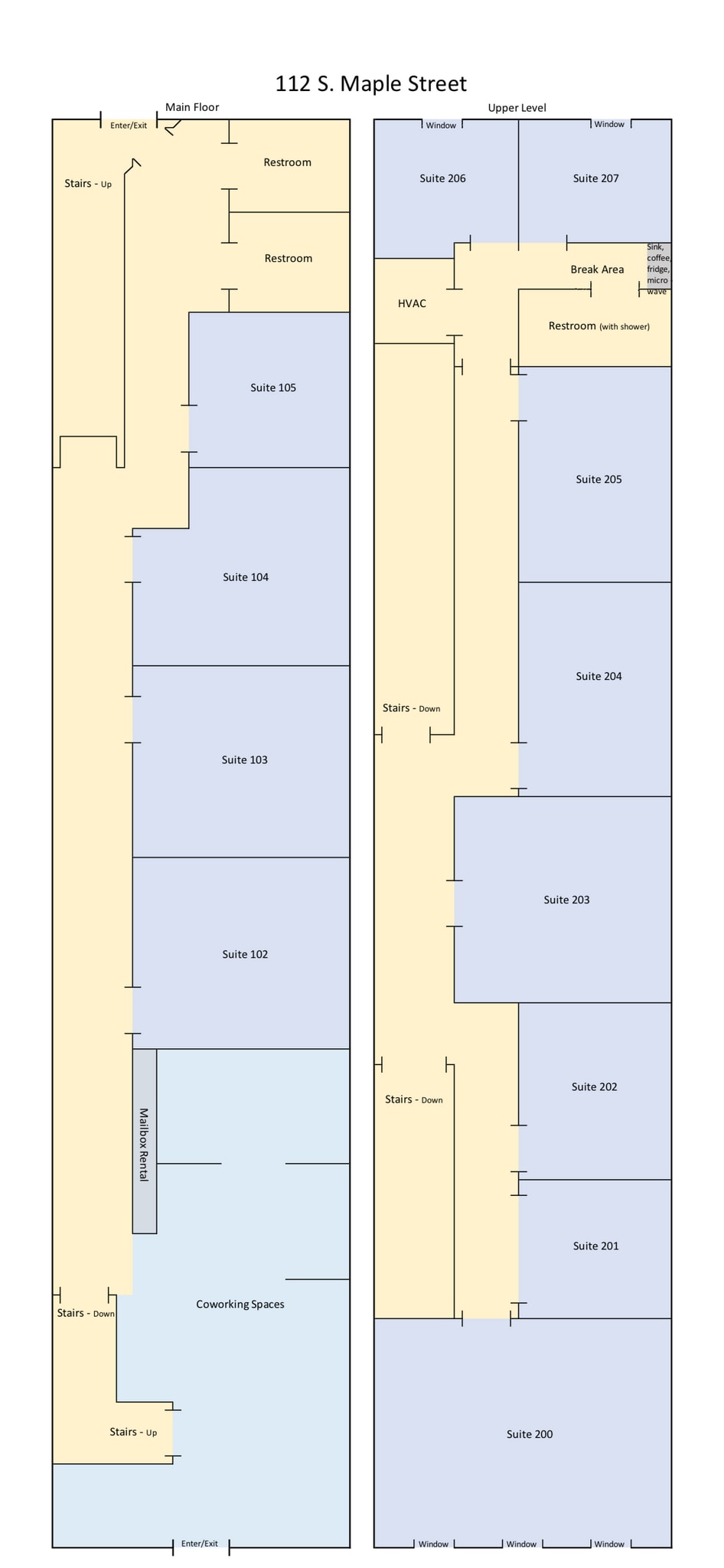 112 S Maple St, Murfreesboro, TN à louer Plan d’étage type– Image 1 sur 1