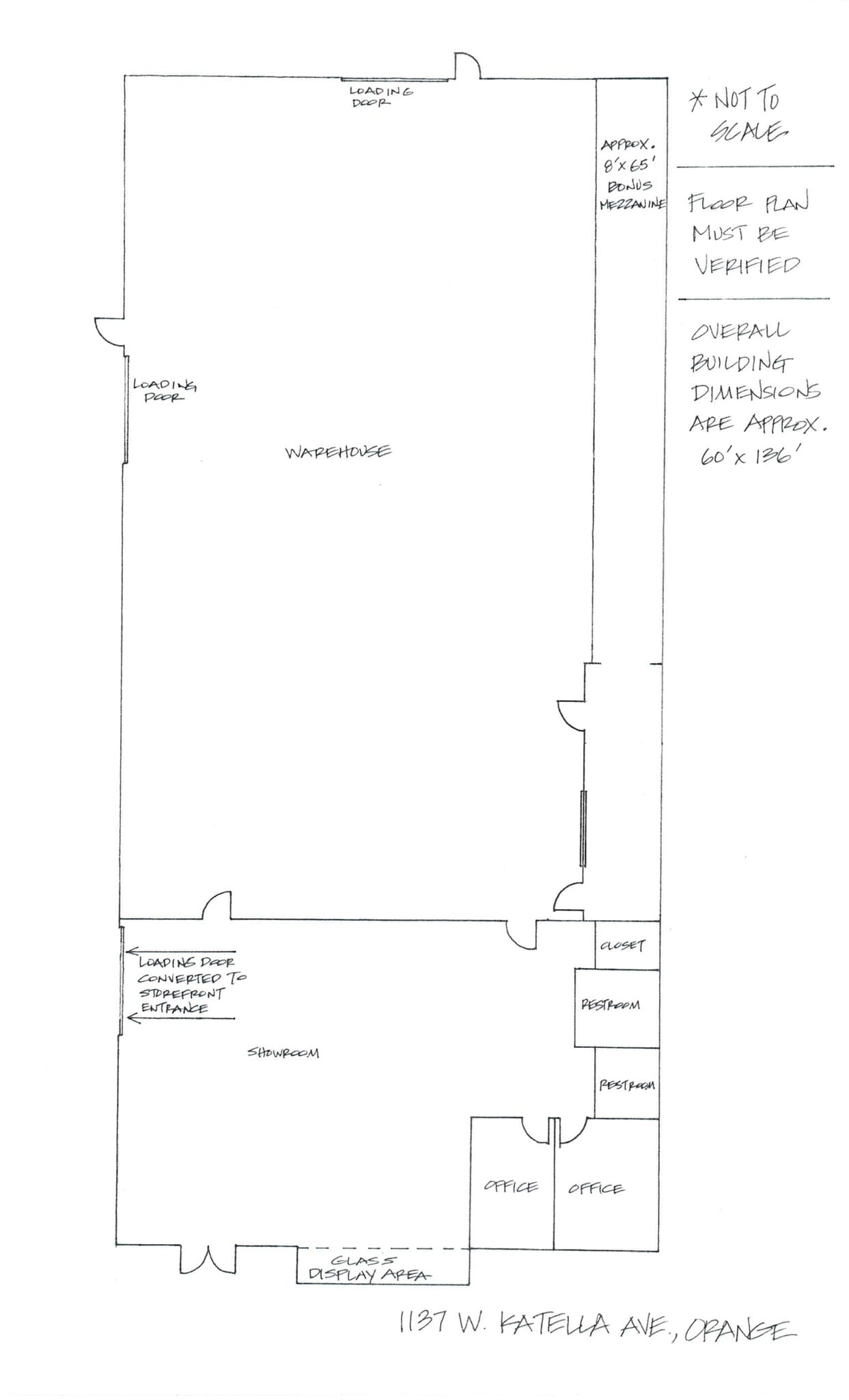 1135-1137 W Katella Ave, Orange, CA à louer Plan de site– Image 1 sur 1