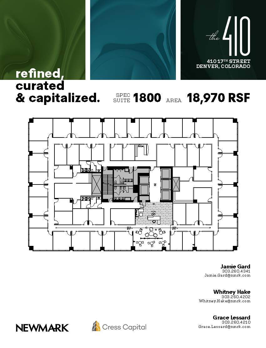 410 17th St, Denver, CO à louer Plan d’étage– Image 1 sur 1