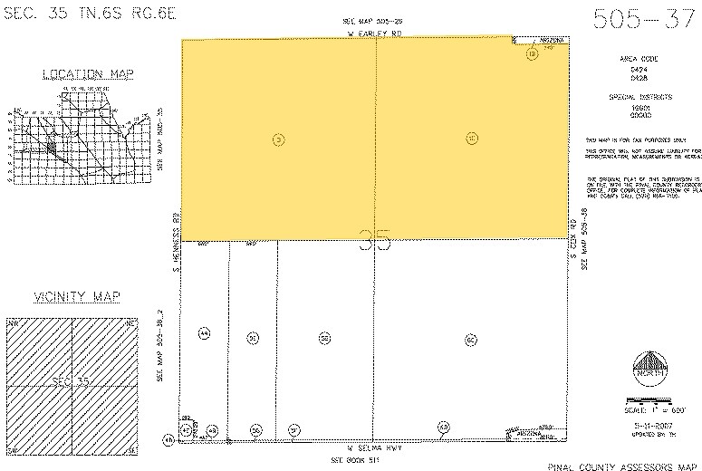 SW Earley & Henness Rd, Casa Grande, AZ à vendre - Plan cadastral – Image 2 sur 2