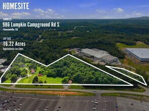 978 Lumpkin Campground Rd S, Dawsonville, GA - Vue aérienne vue de carte - Image1