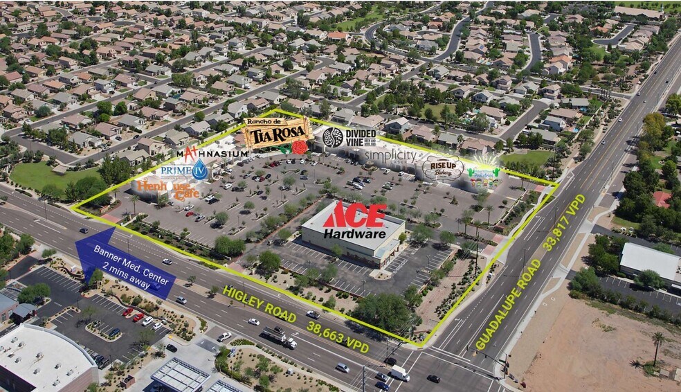 E Guadalupe Rd, Gilbert, AZ à louer - Aérien – Image 2 sur 7
